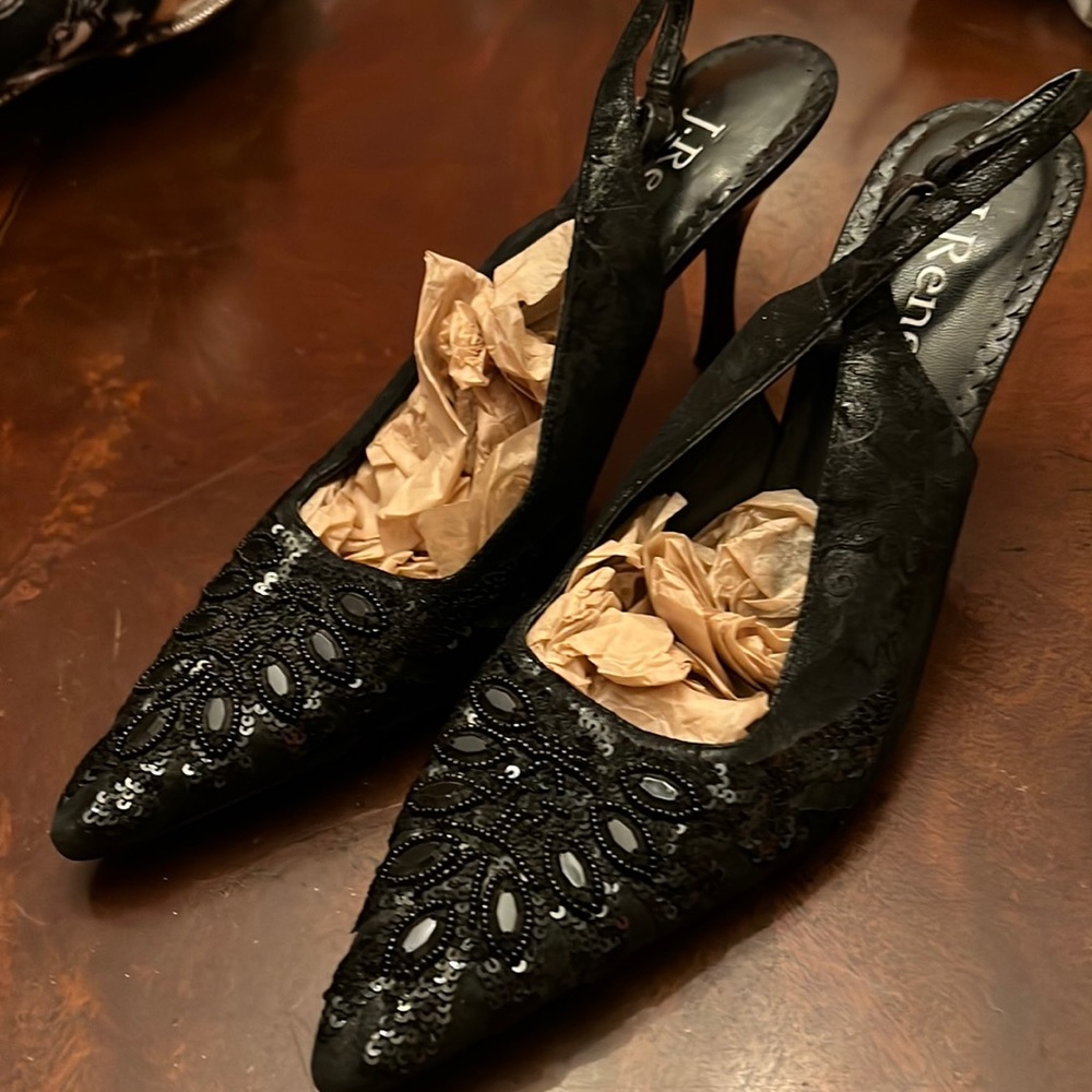 J. Renee Classic Sling-Back Pumps Black